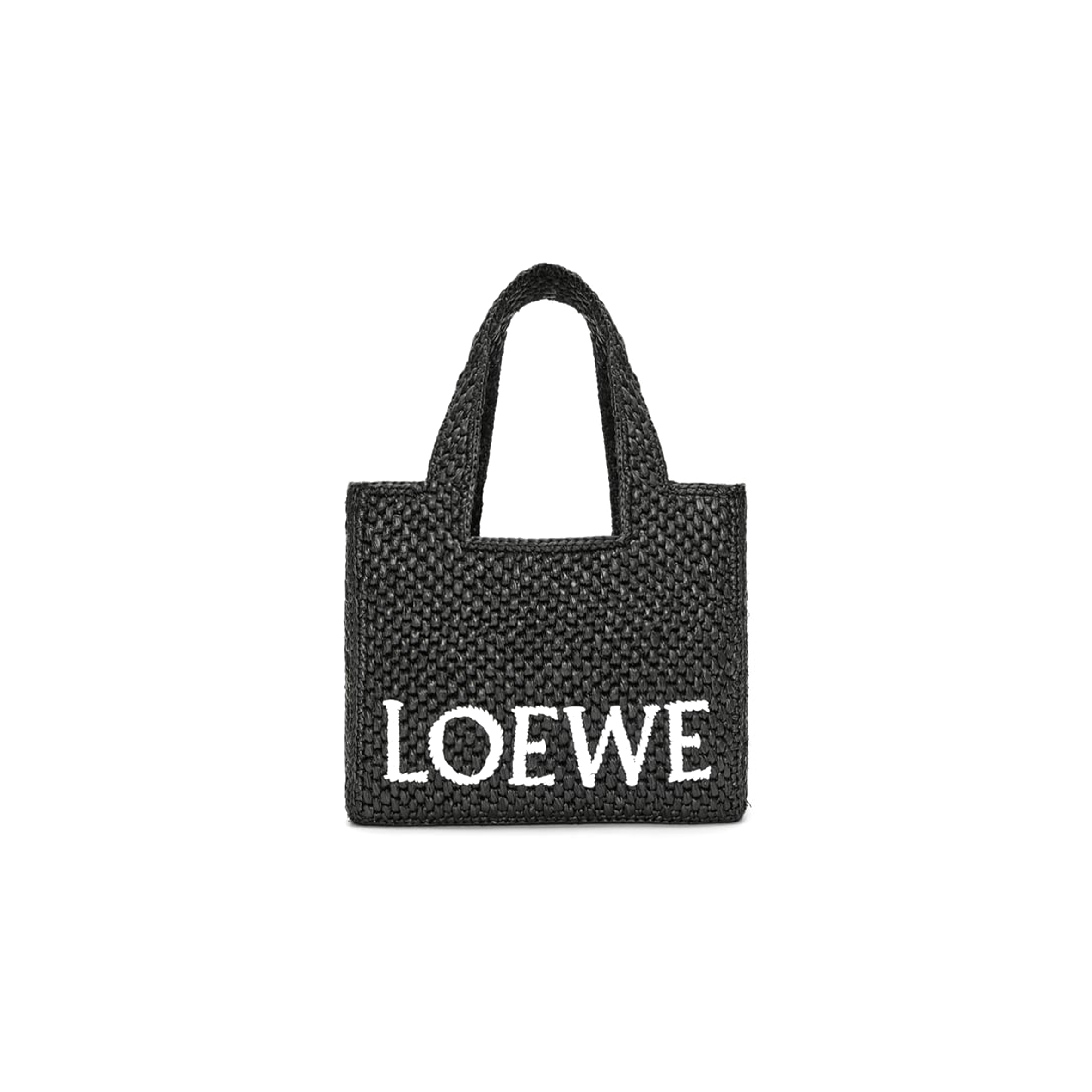 L0ew* small L0ew* font tote in raffia a685b59x01-1100 (24*19.5*11cm)